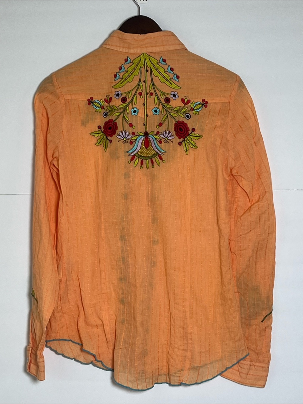 Vintage Roper Embroidered Western Shirt 100% Cotton Boho Medium - Picture 4 of 14